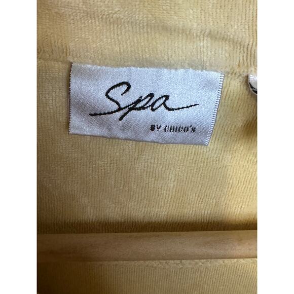 Women's Spa by Chico's Yellow Terry Jacket Size 2 (L) - Picture 6 of 6